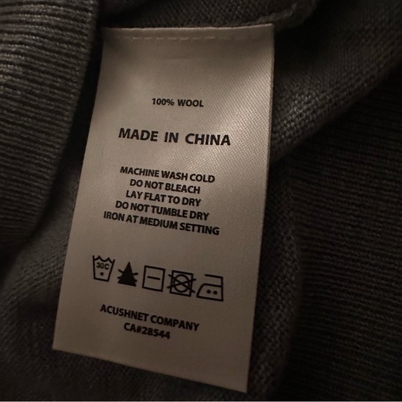 FootJoy FJ 1/4 Zip Pullover Knit Wool Sweater Golf Argyle Diamond Men’s Large - Picture 7 of 9